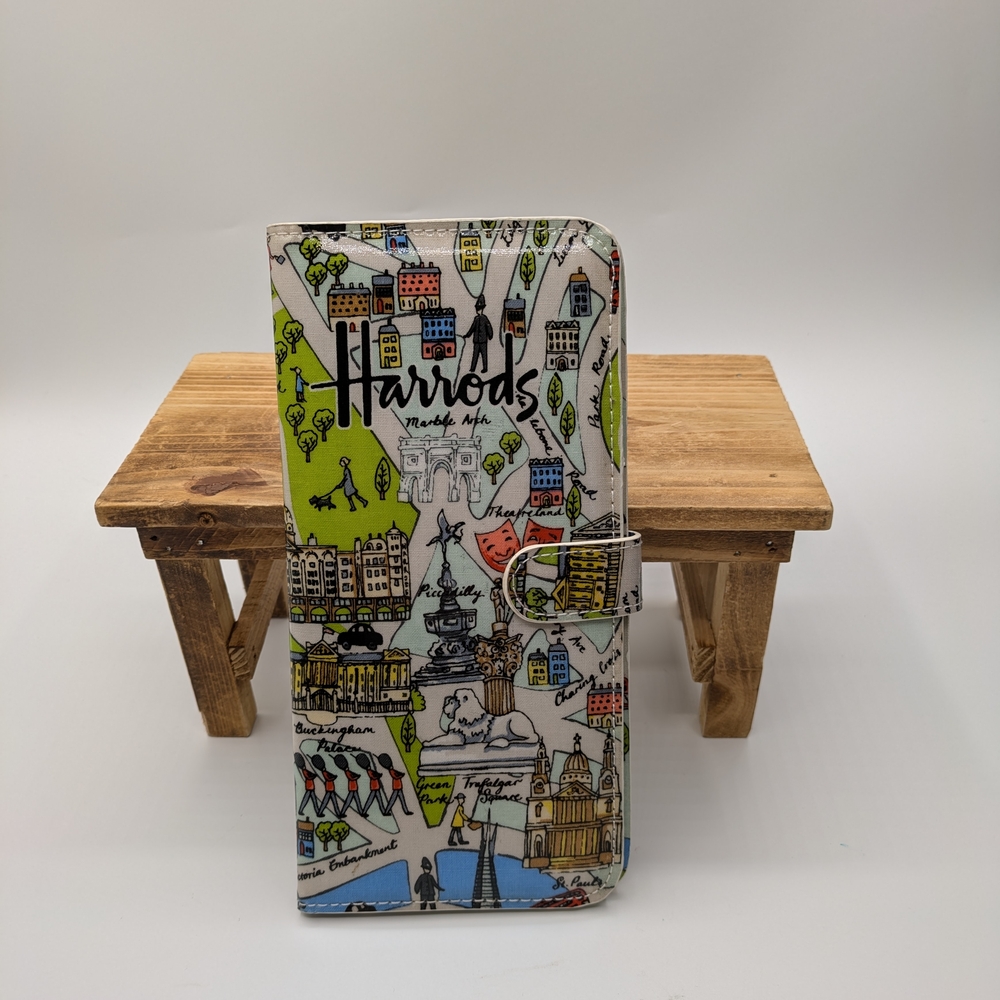 Harrods Illustrated Travel Passport Wallet - Picture 1 of 8